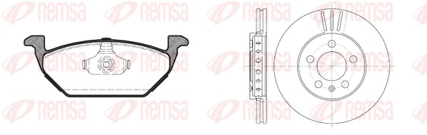 Kit de freins, frein à disques REMSA 8633.02