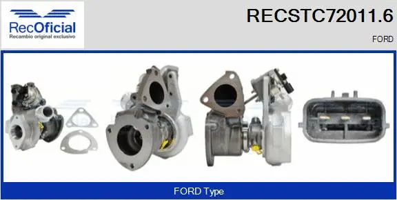 Turbocompresseur, suralimentation RECOFICIAL RECSTC72011.6
