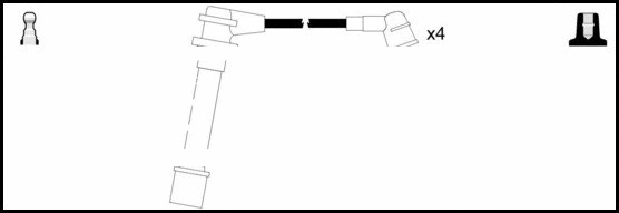 Kit de câbles d'allumage LEMARK HOES181