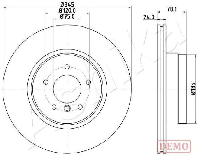 Disque de frein ASHIKA 61-00-0132C