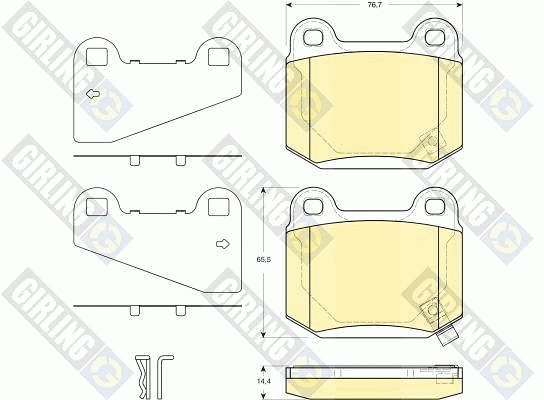 Kit de plaquettes de frein, frein à disque GIRLING 6133509
