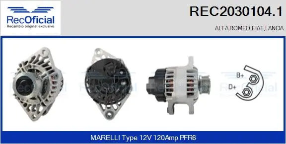 Alternateur RECOFICIAL REC2030104.1