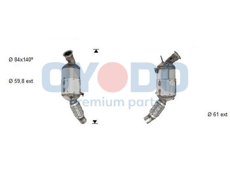 Filtre à particules / à suie, échappement Oyodo 20N0060-OYO