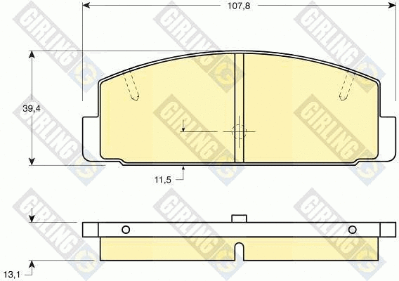 Kit de plaquettes de frein, frein à disque GIRLING 6130889