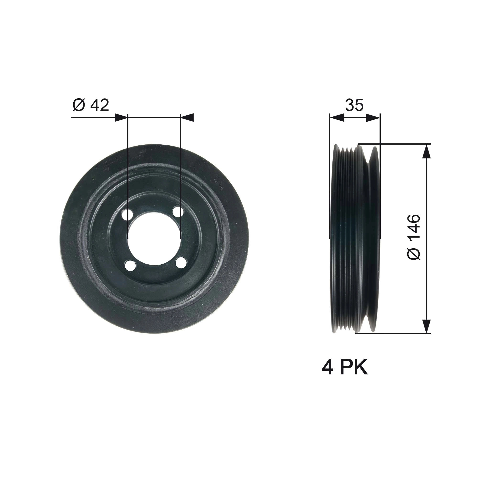 Poulie, vilebrequin GATES TVD1115