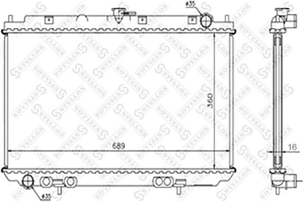 Radiateur, refroidissement du moteur STELLOX 10-26580-SX