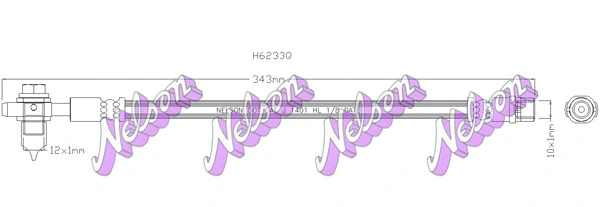 Flexible de frein KAWE H6233Q