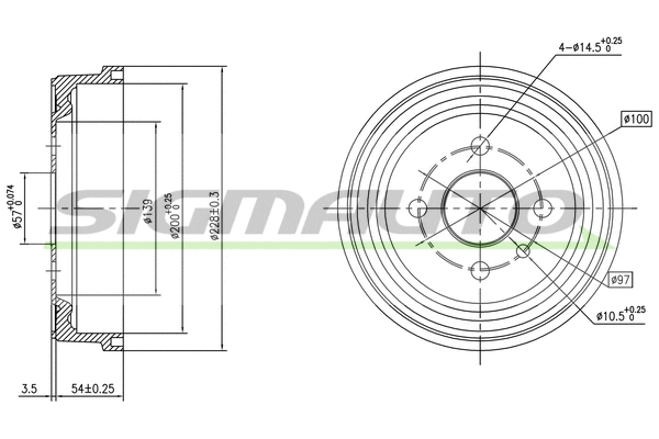 Tambour de frein SIGMAUTO DR5137