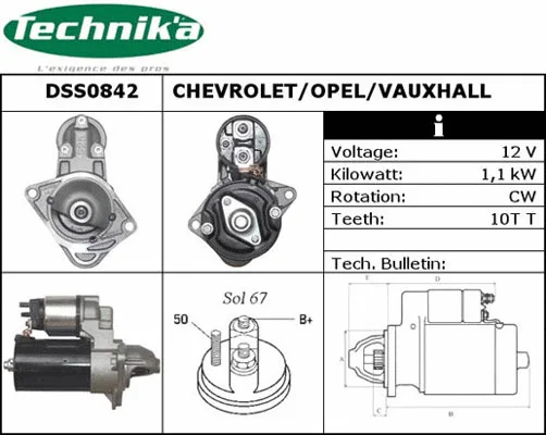 Démarreur Technika DSS0842