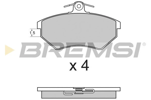 Kit de plaquettes de frein, frein à disque BREMSI BP2641