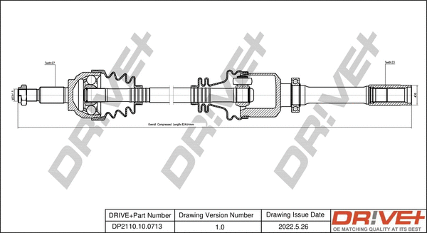 Arbre de transmission Dr!ve+ DP2110.10.0713