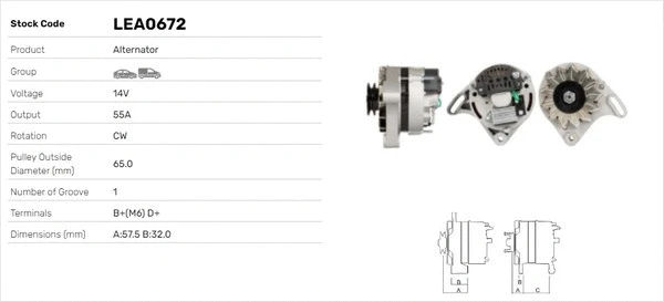 Alternateur LUSA LEA0672