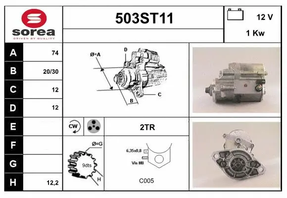 Démarreur STARTCAR 503ST11