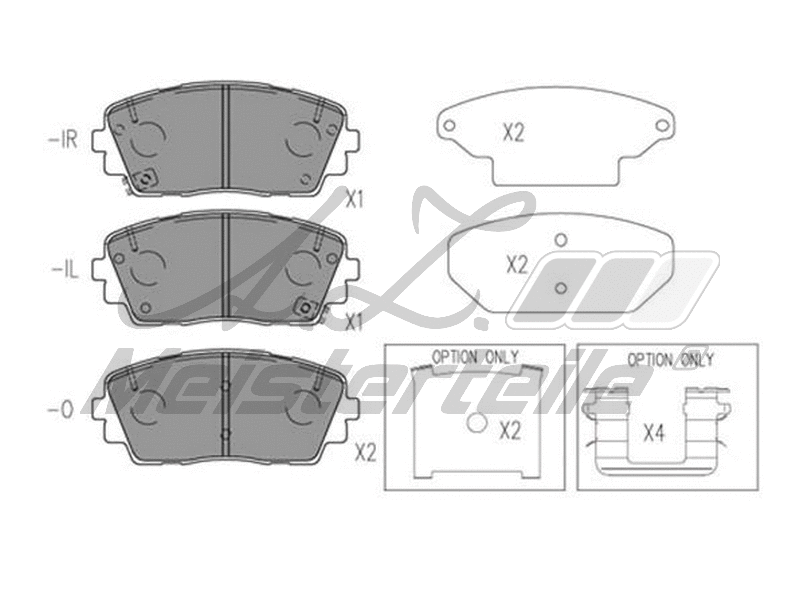 Kit de plaquettes de frein, frein à disque A.Z. Meisterteile AZMT-44-022-2031