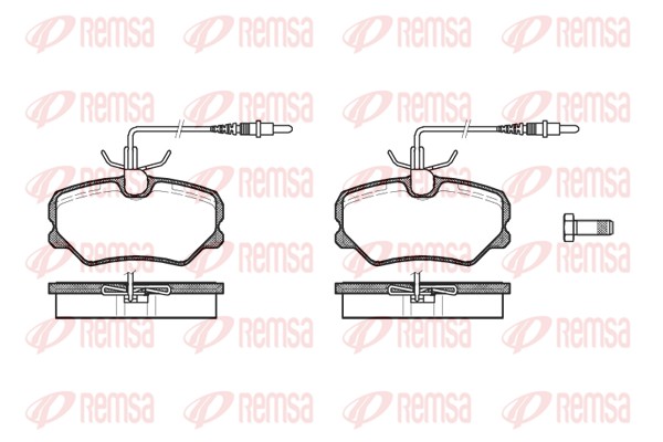 Kit de plaquettes de frein, frein à disque REMSA 0262.12