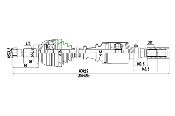 Arbre de transmission DYNAMATRIX DDS250226