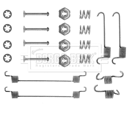 Kit d'accessoires, mâchoire de frein BORG & BECK BBK6077