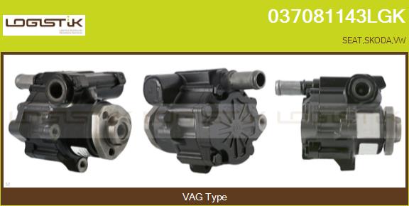 Pompe hydraulique, direction LGK 037081143LGK