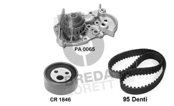 Pompe à eau + kit de courroie crantée BREDA LORETT KPA0057C