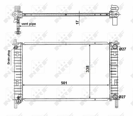 Radiateur, refroidissement du moteur NRF 56134