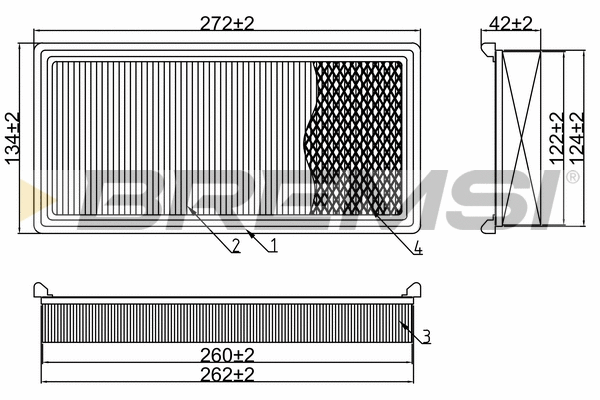 Filtre à air BREMSI FA1595