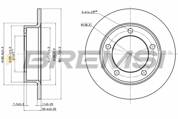 Disque de frein BREMSI CD6092S
