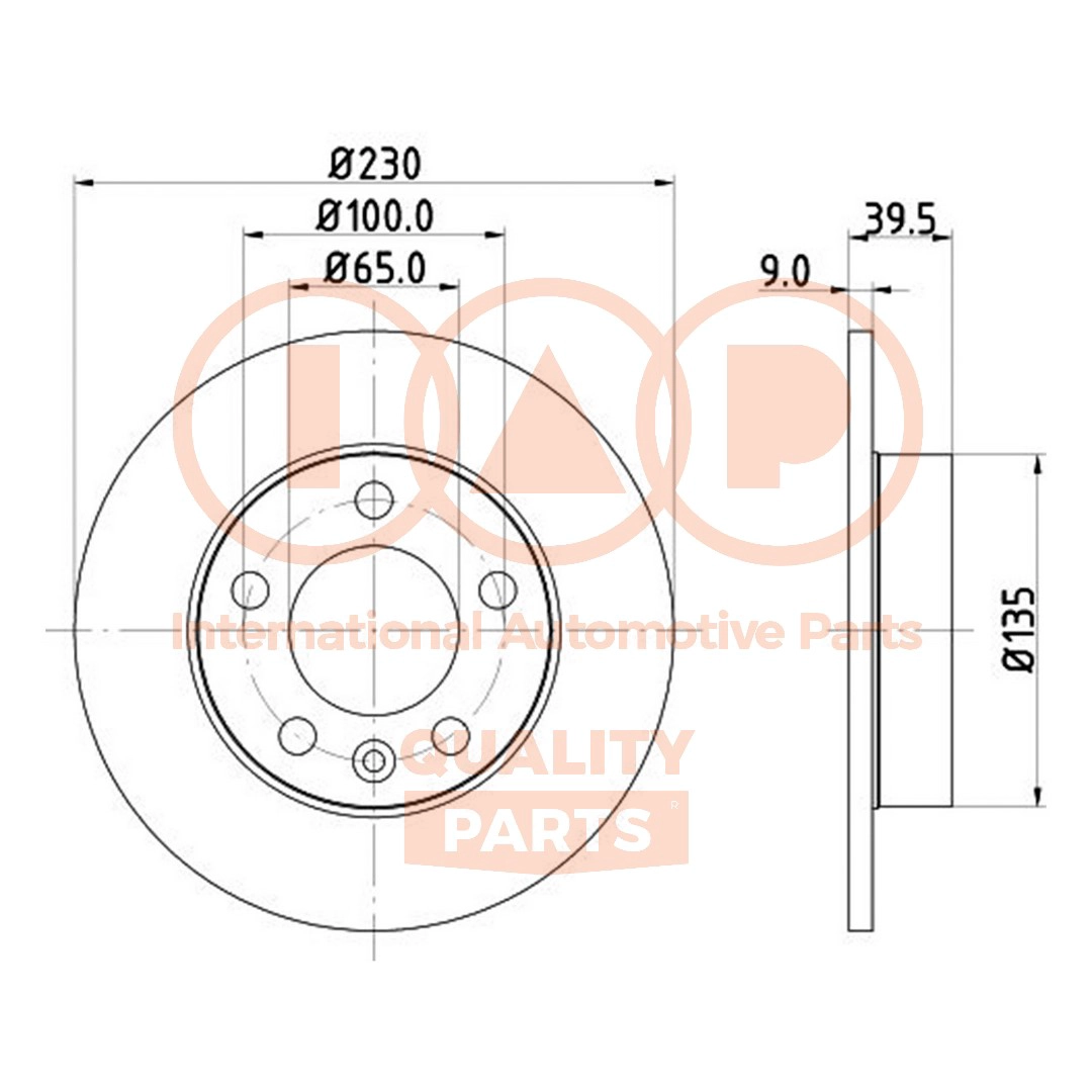 Disque de frein IAP QUALITY PARTS 709-50043