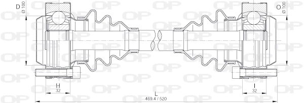 Arbre de transmission OPEN PARTS DRS6219.00