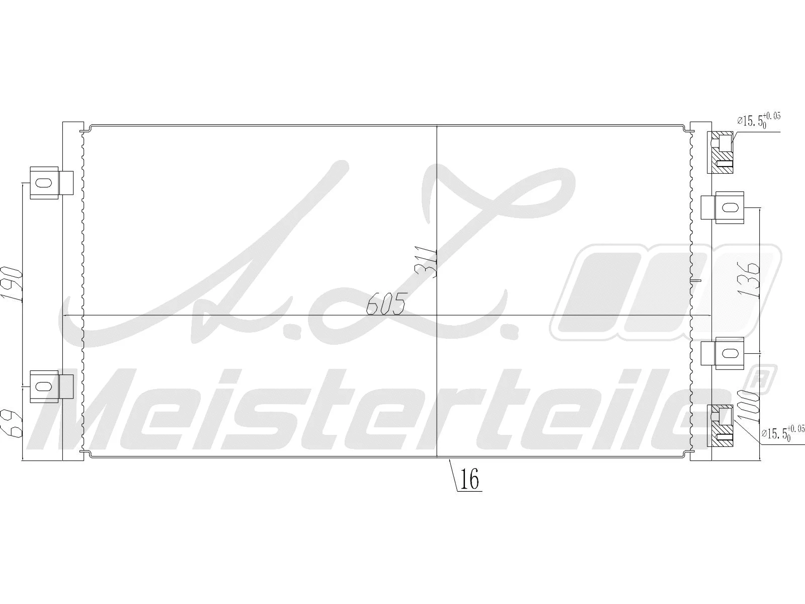 Condenseur, climatisation A.Z. Meisterteile AZMT-45-030-1183