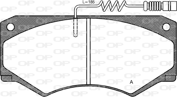 Kit de plaquettes de frein, frein à disque OPEN PARTS BPA0047.14
