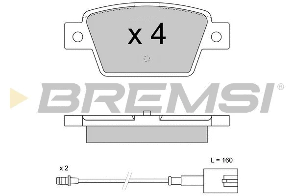 Kit de plaquettes de frein, frein à disque BREMSI BP3511
