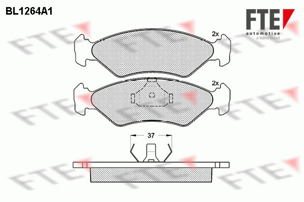 Kit de plaquettes de frein, frein à disque FTE 9010083