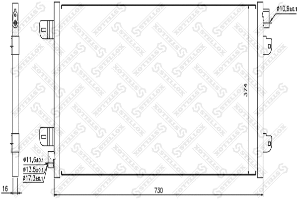 Condenseur, climatisation STELLOX 10-45149-SX