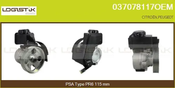 Pompe hydraulique, direction LGK 037078117OEM