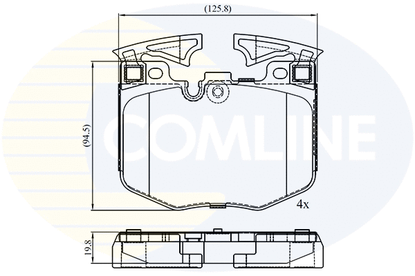 Kit de plaquettes de frein, frein à disque COMLINE CBP02527