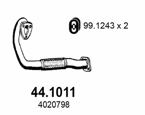 Tuyau d'échappement ASSO 44.1011