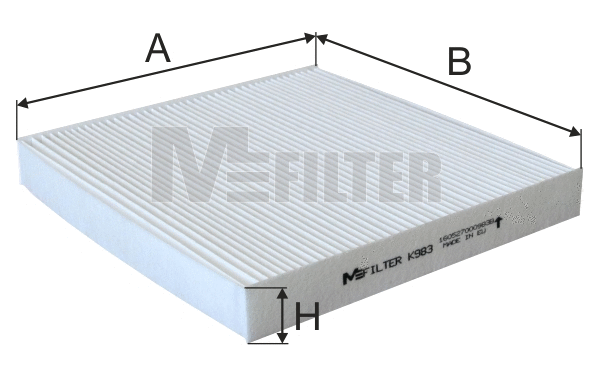 Filtre, air de l'habitacle MFILTER K 983
