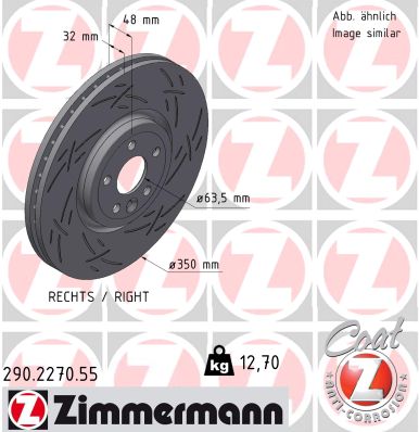 Disque de frein ZIMMERMANN 290.2270.55