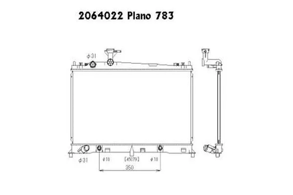 Radiateur, refroidissement du moteur ORDONEZ 2064022