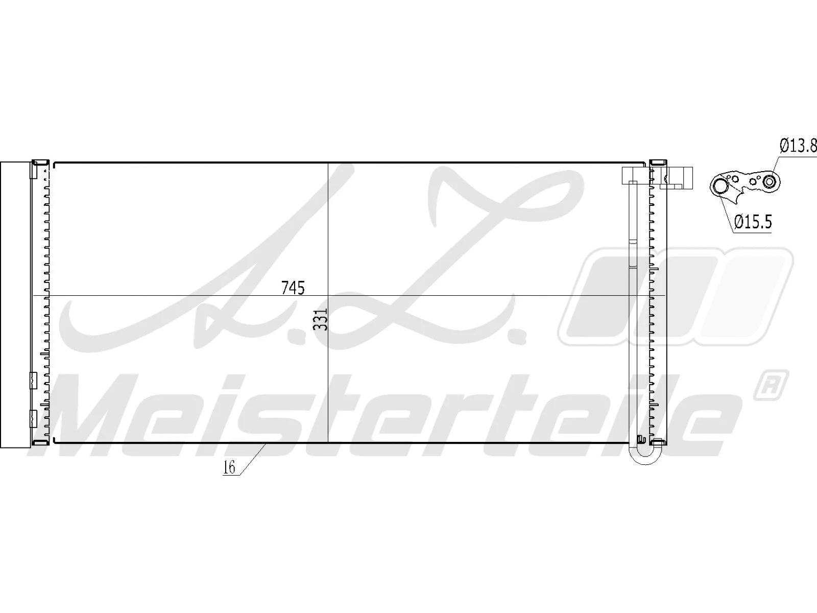 Condenseur, climatisation A.Z. Meisterteile AZMT-45-030-1531