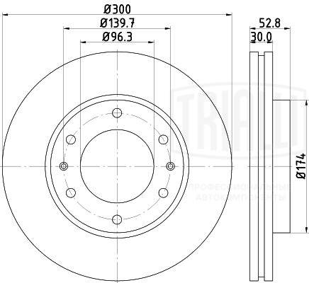 Disque de frein TRIALLI DF 084211