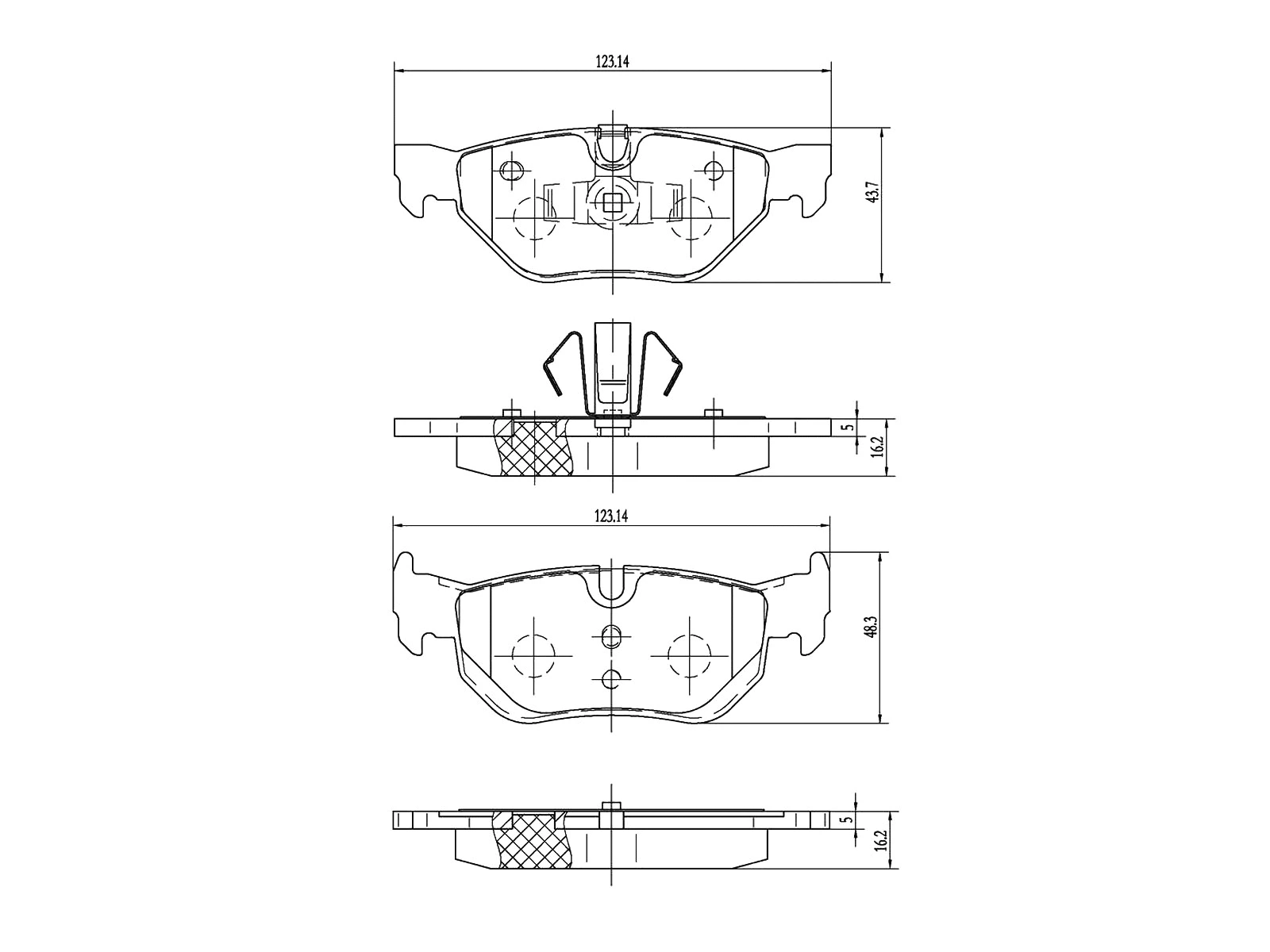 Kit de plaquettes de frein, frein à disque A.Z. Meisterteile AZMT-44-022-1223