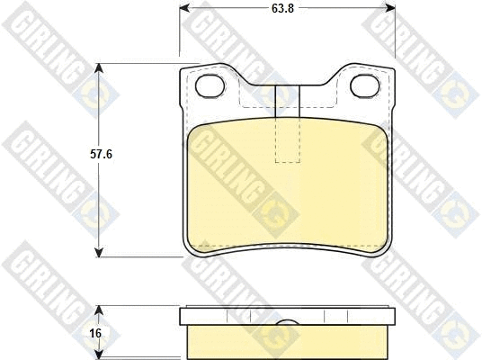 Kit de plaquettes de frein, frein à disque GIRLING 6114322