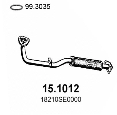 Tuyau d'échappement ASSO 15.1012