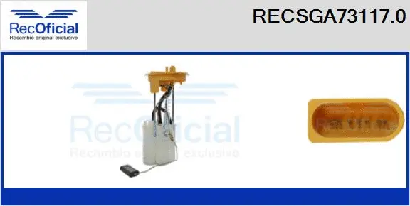 unité d'alimentation de carburant RECOFICIAL RECSGA73117.0