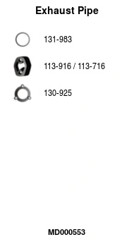 Tuyau d'échappement FA1 MD000553