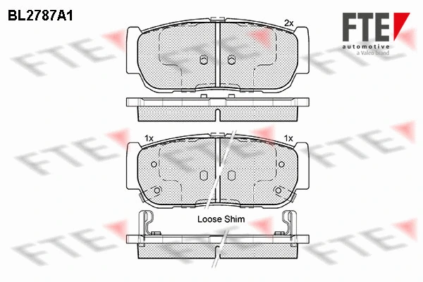 Kit de plaquettes de frein, frein à disque FTE 9010981