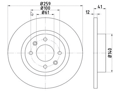 Disque de frein MTR 12108507