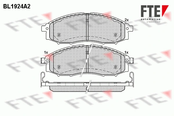 Kit de plaquettes de frein, frein à disque FTE 9010510