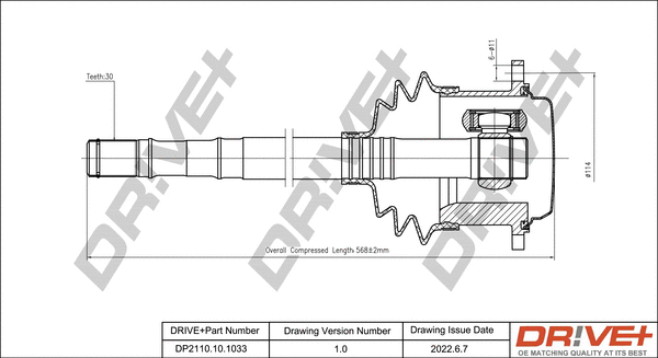 Arbre de transmission Dr!ve+ DP2110.10.1033